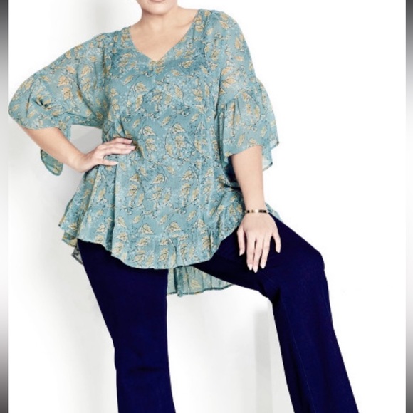 Arna York Collections TUNIC HARLOW FRILL (size 18) Plus - Picture 3 of 16